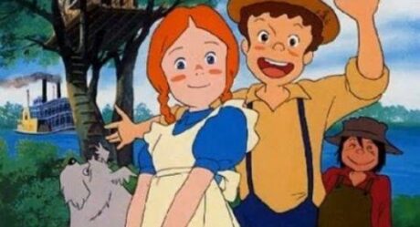 tom sawyer and huckleberry finn cartoon